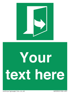 Custom sign safe condition door opens pulling left hand side